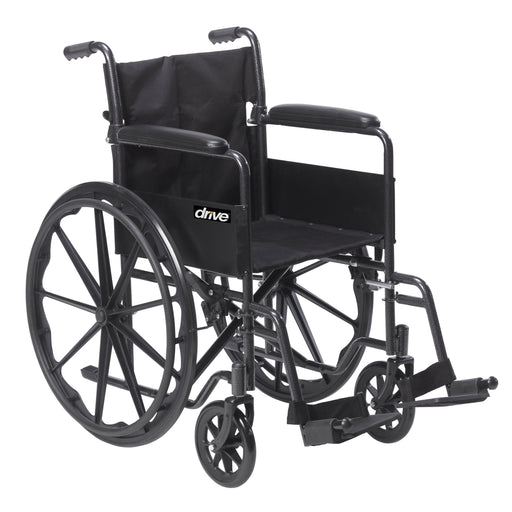Silver Sport 1 Wheelchair, Detachable Desk Arms, 18" Seat, Front View