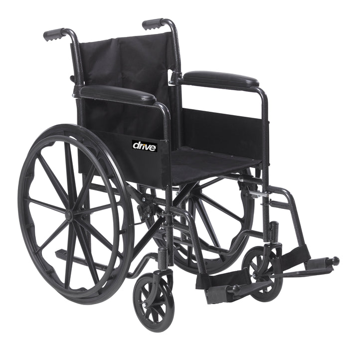 Silver Sport 1 Wheelchair, Detachable Desk Arms, 18" Seat, Front View