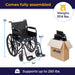 Silver Sport 1 Wheelchair, Non Removable Fixed Arms, 18" Seat, Dimensions