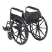 Silver Sport 1 Wheelchair, Non Removable Fixed Arms, 18" Seat, Folded Backrest Back View 