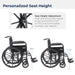 Silver Sport 2 Wheelchair, Non Removable Fixed Arms, Swing away Footrests, 18" Seat Seat Height Adjustment