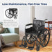 Silver Sport 2 Wheelchair, Non Removable Fixed Arms, Swing-Away Footrests, 18" Seat Tires Detail