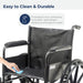 Silver Sport 2 Wheelchair, Non Removable Fixed Arms, Swing away Footrests, 18" Seat Upholstery detail