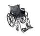 Silver Sport 1 Wheelchair, Black, 20in Seat, Swing Away Legrest Front View