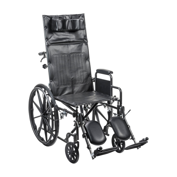 Silver Sport Full-Reclining Wheelchair, Desk Arms, 16" Seat, without an Armrest