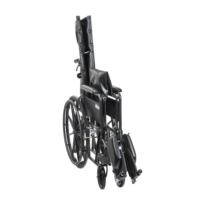 Silver Sport Full-Reclining Wheelchair, Full Arms, 16" Seat Folded View
