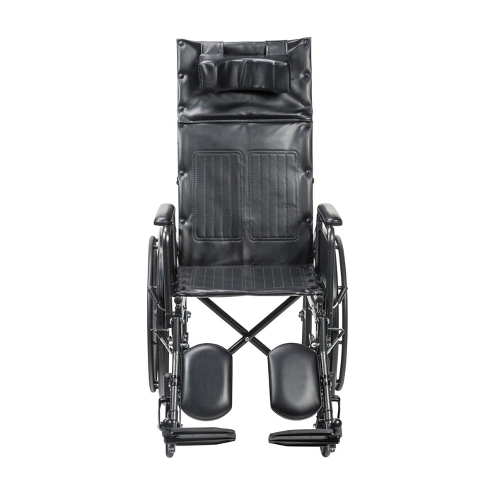 Silver Sport Full-Reclining Wheelchair, Full Arms, 16" Seat, Front View