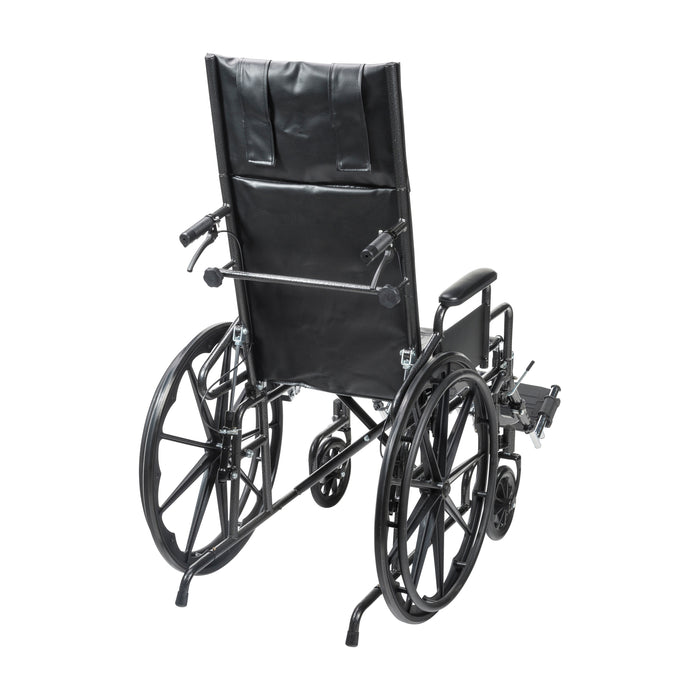 Silver Sport Full-Reclining Wheelchair, Desk Arms, 16" Seat Rear View