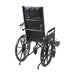 Silver Sport Full-Reclining Wheelchair, Full Arms, 16" Seat Rear View