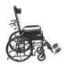 Silver Sport Full-Reclining Wheelchair, Full Arms, 16" Seat Side View