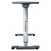 Front view of the StarSleep Motion Bed-Side Table featuring a height-adjustable support column, stable rolling base, and compact footprint designed for bedside and home care use.