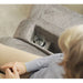 StarSleep Starise lift chair built-in cup holder with drink placed inside armrest