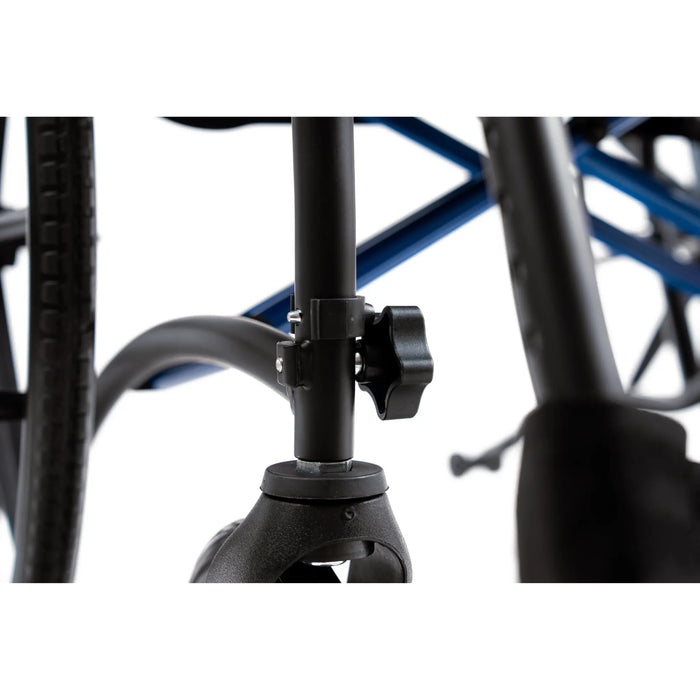 Strongback ErgoSteel wheelchair caster adjustment