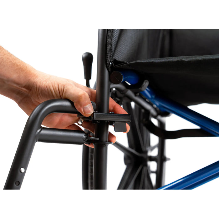 Strongback ErgoSteel removable wheelchair footrest