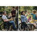 Strongback ErgoSteel wheelchair at family gathering