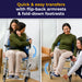 Super Light Transport Chair, Flip-Back Armrest Detail