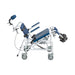 Shower commode chair in tilted position