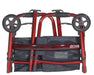 Portable Folding Travel Walker with 5 Inch Wheels, Folded for Travel