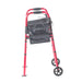 Portable Folding Travel Walker with 5 Inch Wheels, Front Wheel Detail
