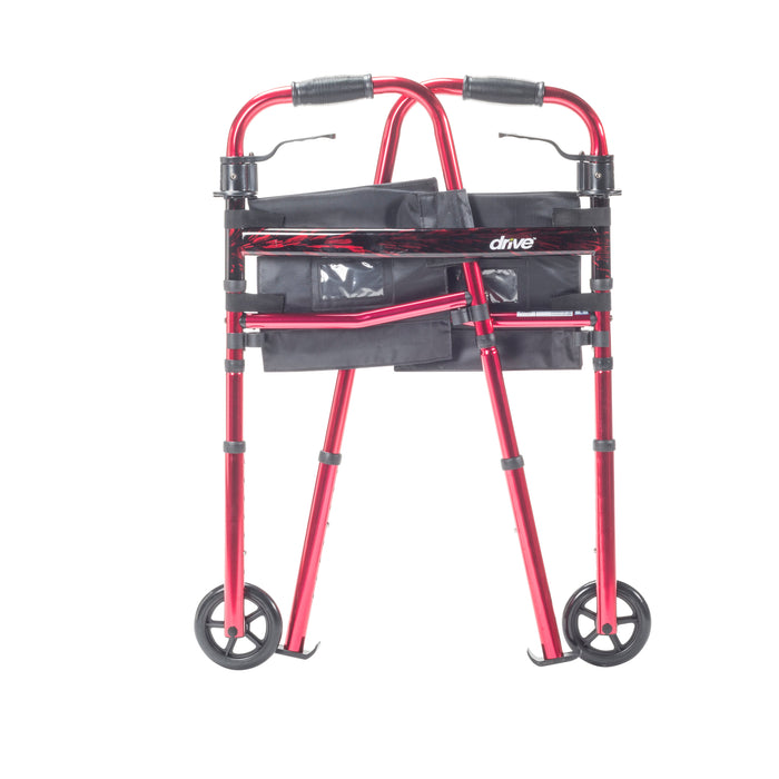 Portable Folding Travel Walker with 5 Inch Wheels, Ready Set Go Pouch Detail
