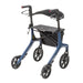 Ultra Light Rollator, Blue, 3/4 Angle View