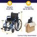 Blue Streak Wheelchair with Flip Back Desk Arms, Swing Away Footrests, 16" Seat