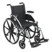 Viper Wheelchair with Flip Back Removable Arms, Desk Arms, Swing away Footrests, 14" Seat