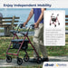 Drive Medical Aluminum Rollator, Red, In Use Walking