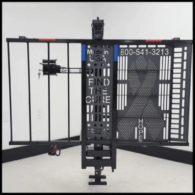 Wheelchair Carrier Hold n' Go cancer awareness silver platform
