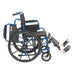 Blue Streak Wheelchair with Flip Back Desk Arms, Elevating Leg Rests, 16" Seat