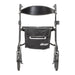 Carbon Fiber Rollator, Black, Weld-Free Frame Detail