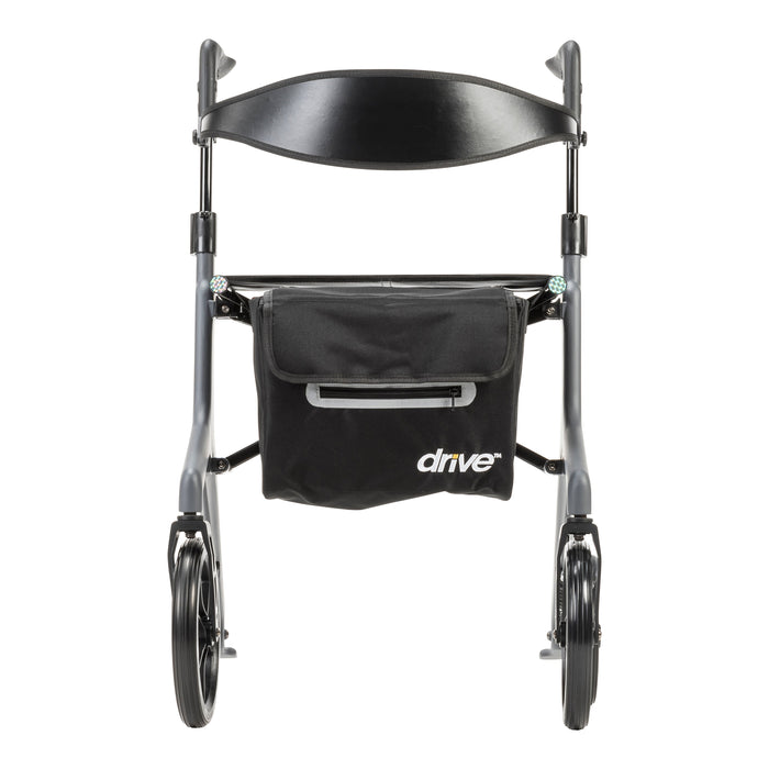 AeroCarbon Rollator, Gray, Padded Seat and Ergonomic Backrest Detail