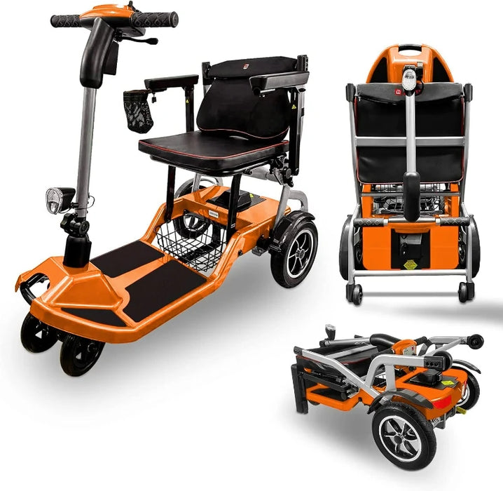 ZiiLIF-R3b folding mobility scooter in orange