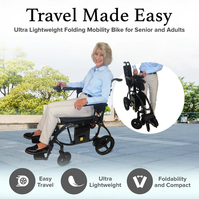 ZiiLIF X Model lightweight folding travel wheelchair