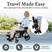 ZiiLIF X Model lightweight folding travel wheelchair