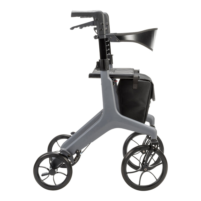AeroCarbon Ultra Light Rollator, Gray, 3/4 Angle View
