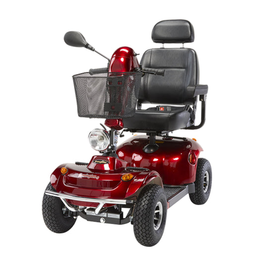 FreeRider FR 510 F II Mobility Scooter - Front View red with front basket - Drive