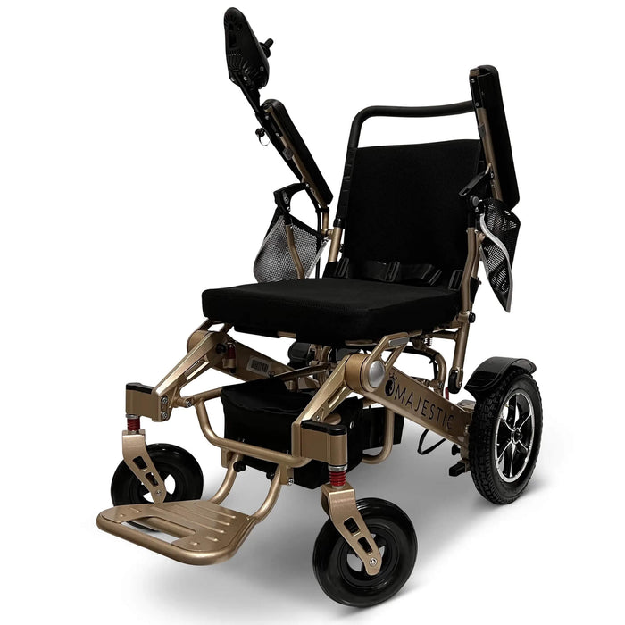 MAJESTIC IQ-7000 Auto Folding Remote Controlled Electric Wheelchair - Folding ElectricComfyGO - Standard with bronze Frame