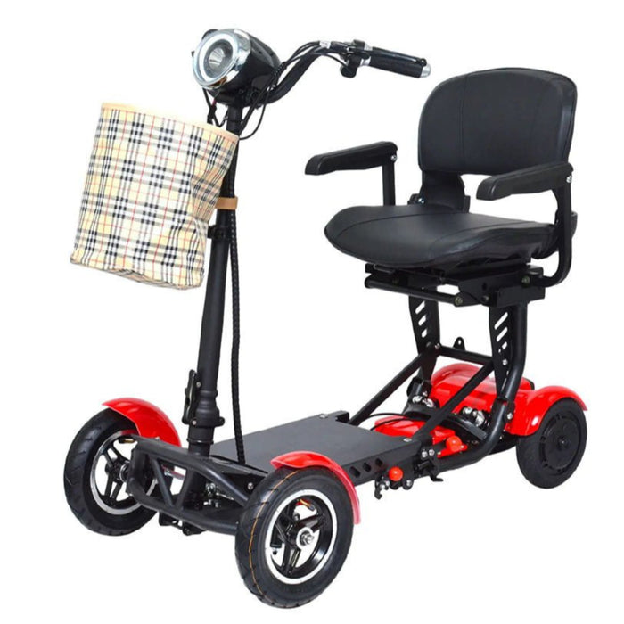 ComfyGO MS-3000 Foldable Mobility Scooter- Side View Red