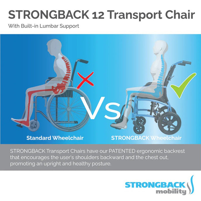 STRONGBACK 12 Transport Wheelchair | Comfortable And Versatile