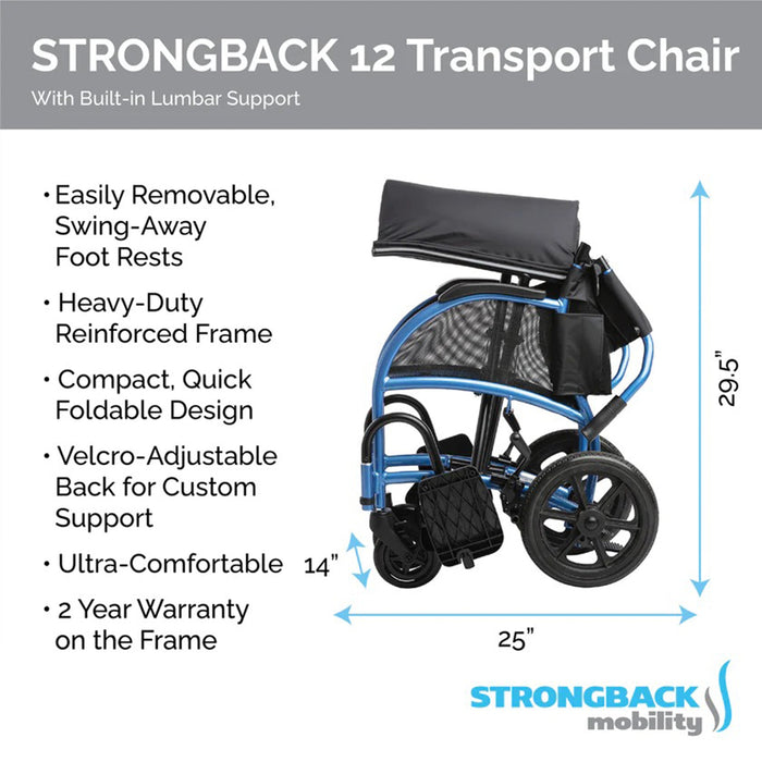 STRONGBACK 12 Transport Wheelchair | Comfortable And Versatile