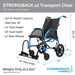 STRONGBACK Excursion 12 Lightweight Folding Transport Wheelchair