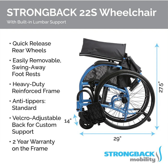 STRONGBACK 22S Wheelchair | Lightweight And Comfortable