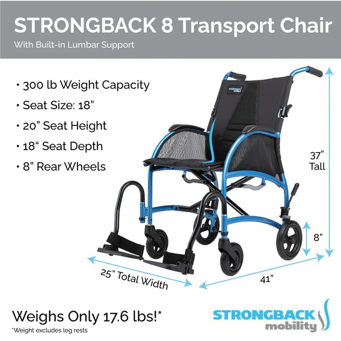 STRONGBACK 8 Transport Chair | Lightweight And Comfortable