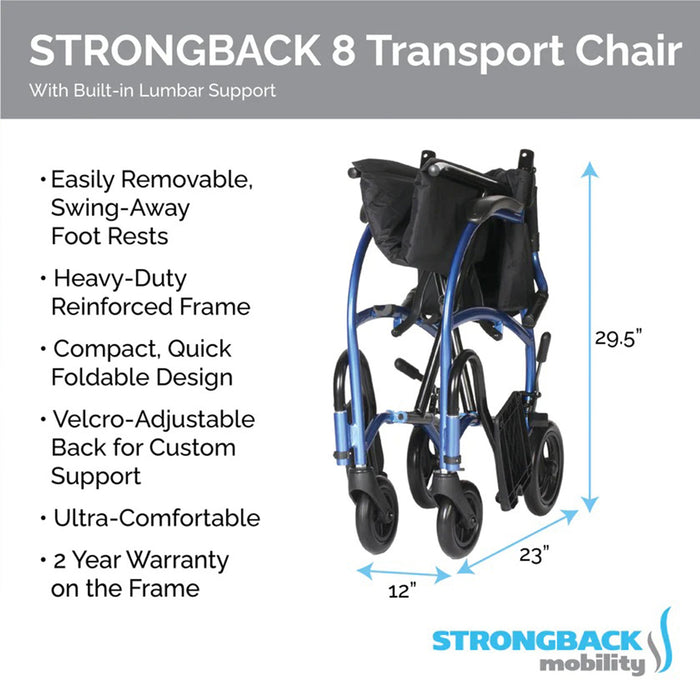 STRONGBACK 8 Transport Chair | Lightweight And Comfortable