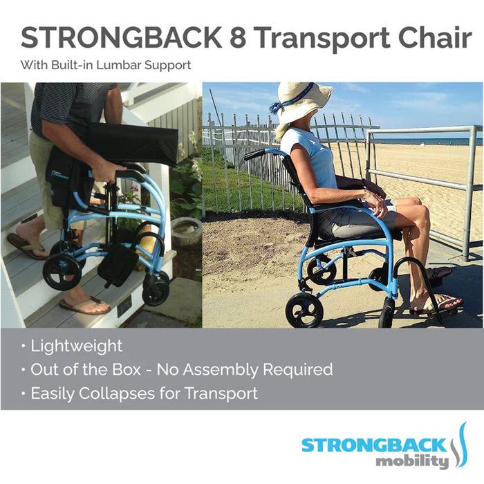 STRONGBACK 8 Transport Chair | Lightweight And Comfortable