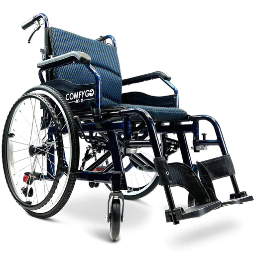 X-1 ComfyGO Lightweight Manual Wheelchair With Quick-Detach Wheels -First Class Mobility Manual WheelchairComfyGO