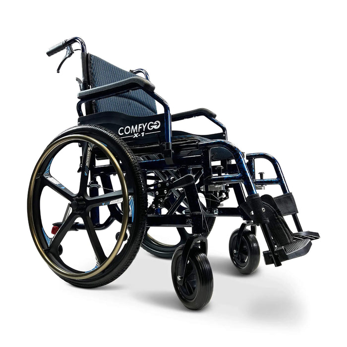 X-1 ComfyGO Lightweight Manual Wheelchair With Quick-Detach Wheels - Mobility Plus DirectManual WheelchairComfyGO
